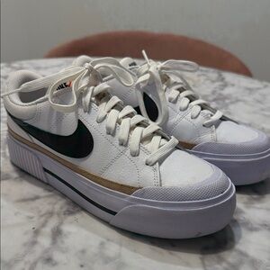 Nike White, Black, and Tan Men's Sneakers
